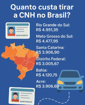 Quanto custa tirar a CNH no Brasil? Rio Grande do Sul tem a habilitação mais cara;  e comparação com o Distrito Federal