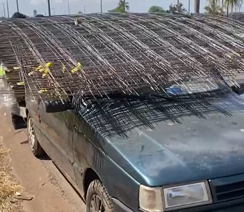 Carga irregular 😮- Condutor é flagrado transportando carga irregular e usando celular ao volante na Estrada Parque Taguatinga (EPTG) — Detran-DF reforça fiscalização